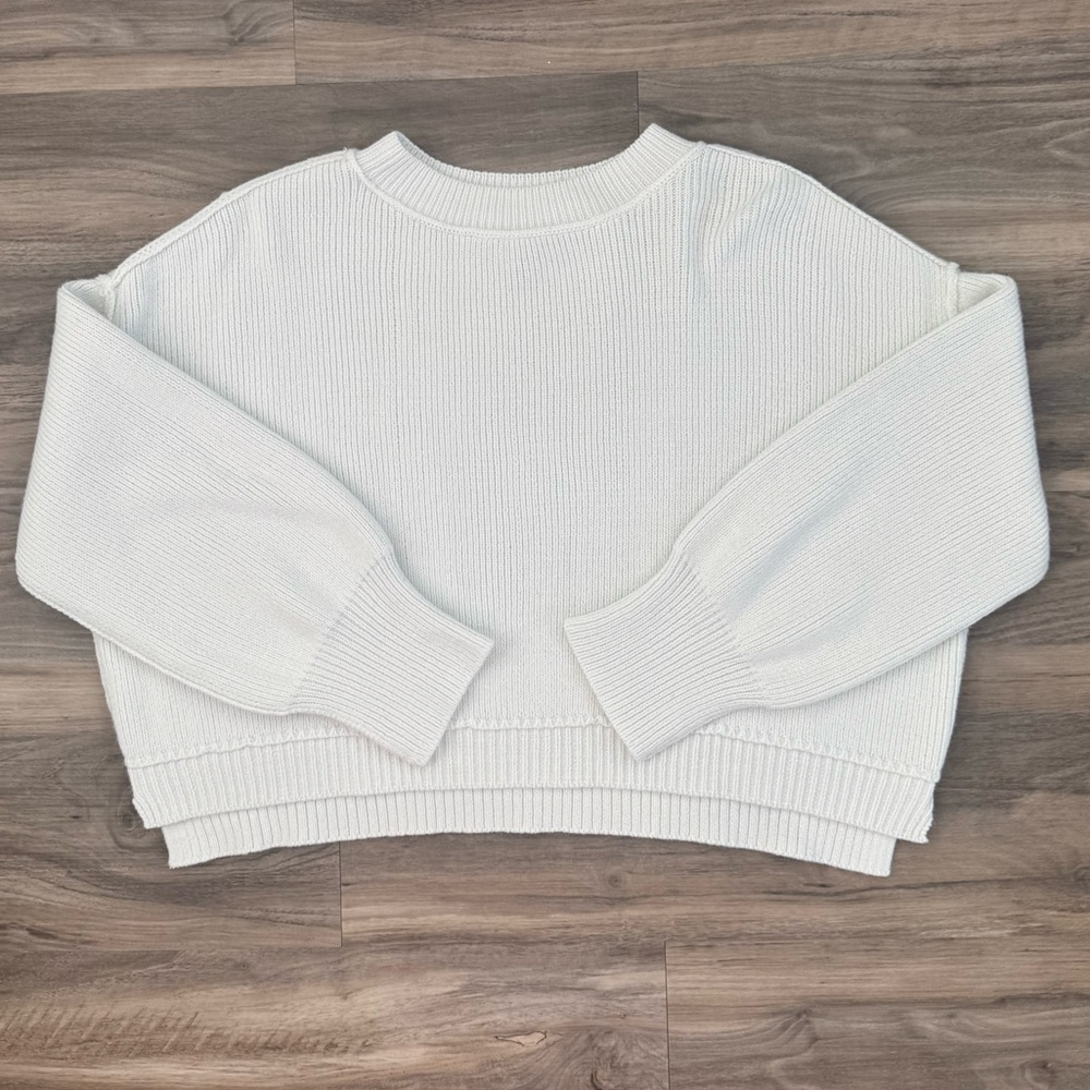 Aqua | Cropped Knit Sweater